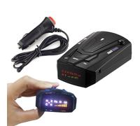 Détecteur De Radar 360°, Détecteur De Vitesse GPS V7, Détection Laser 16 Bandes, Annonce Vocale De La Navigation, Permet Une Détection À 180 Degrés Des Signaux Laser, Avec Affichage LED, Pour La Sécur