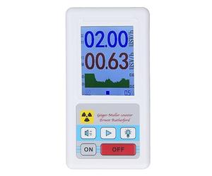 Détecteur de Radiation Nu ire BR 6, Compteur Geiger Portable Jaune, Multi - Dosimètre Ionisant - Haute Précision, Durable ABS, Usage Domestique et Extérieur (Blanche)