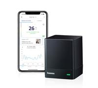 Détecteur de Radon Continu EcoQube Ecosense - Wi-Fi & App | Rapide, précis, alertes temps réel, graphiques de tendances court/long terme, intégration IFTTT & accès à distance