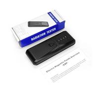 Détecteur de rayonnement, Compteur EMF, Équipement D'enquête Paranormale, Avec 5 Lumière LED, Détecteur De Chasse Fantôme, Testeur Rayonnement Alimenté Par Batterie, 2 Pièces(Black)