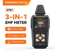 Détecteur de rayonnement électromagnétique ET01 Mesureur de champ électrique/magnétique Mesure des ondes électromagnétiques domestiques ET01ABS
