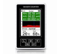 Détecteur de rayonnement nucléaire Compteur Geiger Professionnel pour Une réponse Rapide dans Les environnements à Haut Danger Détection de température et d'humidité (Blanche)