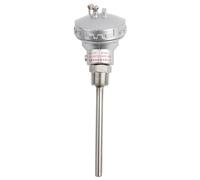Détecteur de température à résistance Sonde de capteur de température PT100 Tête de borne de thermocouple à filetage 1/2 NPT Large plage de mesure pour le contrôle de la (Tube de protection 100mm)