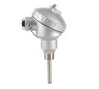 Détecteur de température à résistance Sonde de capteur de température PT100 Tête de borne de thermocouple à filetage 1/2 NPT Large plage de mesure pour le contrôle de la (Tube de protection 50mm)