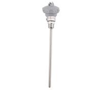 Détecteur de température à résistance Sonde de capteur de température PT100 Tête de borne de thermocouple à filetage 1/2 NPT Large plage de mesure pour le contrôle de la (Tube de protection 400mm)