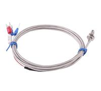 Détecteur de température de résistance PT100, Type vis M6, capteur thermique, câble à 3 fils for contrôleur, 1 pièces(Cable Length 1m)
