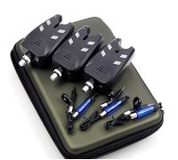 Détecteur de touche pêche - BEARWIN - 3pcs tackle alarme sans fil avec mallette de transport avec voyants led et signal sonore réc