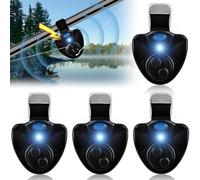 Detecteur De Touche Peche Carpe, Lot De 4 Detecteur De Touche Peche, électroniques Sensible Detecteur De Touche, Detecteur Carpe avec Indicateur Lumineux LED pour Différents Types De Canne à Pêche