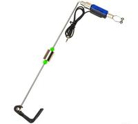 Détecteur de touche pour pêche à la carpe avec chaîne souple et 4 options d'éclairage LED compatible avec la plupart des supports de canne à pêche (bleu)