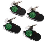 Détecteur de Touches de Pêche 4Pcs Alarme de Canne à Pêche Noir | Coffret Présent, Système d'Alerte Sonore 80 décibels, Clip Solide, Plastique Noir pour Débutants
