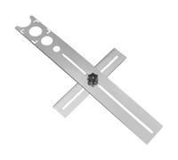 Détecteur de trous pour carreaux de céramique - Rapporteur réglable en acier inoxydable | Positionneur de trou de 25 40 45 Mm | Pochoir d'outil de règle de carrelage pour carrelage précis, b