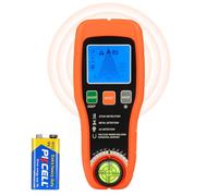Détecteur De Tubes Et Câbles Numérique De Fils Et Métaux avec Affichage LCD, Détecteur De Fil en Courant Alternatif, Poutrelles en Bois, Tuyaux, Clous Et Niveau à Bulle (Dark Orange)
