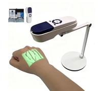 Détecteur de veines portable avec support de bureau et batterie 3400mAh-Appareil de visualisation infrarouge des veines pour fournir une image des veines sur la peau, boîte en alliage d'aluminium