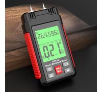Détecteur d'humidité numérique pour bois et matériaux multiples avec sonde amovible et écran LCD rétroéclairé à code couleur