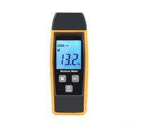 Détecteur d'humidité portable pour chantiers de construction | teck, noyer, support en bois d'hévéa, plastique ABS robuste, taille 130 mm, boîtier jaune