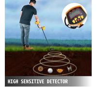 Détecteur d'or de détection d'eau à haute sensibilité de chasseur de trésor de profondeur de détection de 3-10ft -VQU