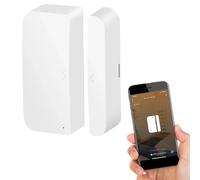 Détecteur d'Ouverture Porte/Fenêtre, Capteur de Porte WiFi Capteur de Contact Intelligent, Connexion Tuya APP, Mini Capteur de Porte et Fenêtre WiFi Alarme Maison sans Fil