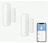 Détecteur d'Ouverture Porte ZigBee Tuya, Capteur Magnétique sans Fil pour Portes/Fenêtres/Tiroirs, Compatible Alexa et Google Home. Lot de 2 Detecteurs