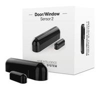 Détecteur d'ouverture Z-Wave noir avec sonde de température - Fibaro