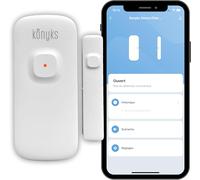Détecteur D'ouverture Wi-Fi - Batterie Rechargeable, Autonomie Jusqu'a 1 An, Notifications Sur Smartphone, Automatisations Faciles, Compatible Alexa & Google Home