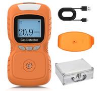 Détecteur d'oxygène portable, moniteur de gaz VOL O2 de 0 à 30 %, réponse rapide de 0,5 s, compteur d'oxygène rechargeable avec vibrations, alarmes lumineuses et sonores, anti-poussière et