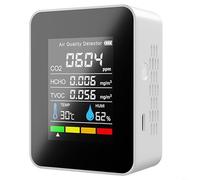 Détecteur dynamique portable mesurant avec précision les principaux facteurs environnementaux tels que la concentration, le HCHO et les conditions générales de la pièce (blanc)