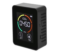 Détecteur Gaz Détecteur De Qualité L'air, Dioxyde Carbone, Production Agricole, Moniteur Gaz Blanc Serre, Testeur, Compteur CO2(Black)