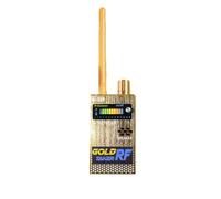 Détecteur microspie, série or - Détecteur anti-espionnage portable microspies et caméras, large gamme de fréquences, sensibilité réglable et design élégant en aluminium doré (GOLD TAKER 319)