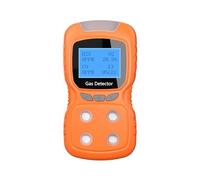 Détecteur Multi-gaz Portable 4 en 1, CO, H2S, O2, monoxyde de Carbone EX, Moniteur de gaz Combustible avec Pince, Vibration visuelle Surveillance Rapide(Orange)