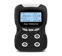 Détecteur Multi-gaz Portable Moniteur de gaz de 4 mètres analyseur de Moniteur de gaz Co H2S O2 LEL 4 en 1 détecteur de gaz pour l’Industrie (Couleur: PLT840B)