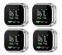 Détecteur Multifonction mis à Niveau 2026 avec écran LED Haute définition, détecteur Portable 5 en 1, Moniteur de température et d'humidité, pour la Maison, Le Camping-Car, l'hôtel, la Cuisine 4PCS