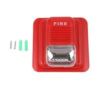 Détecteur optique acoustique filaire avec flash LED, volume de 105 dB, 3 tonalités, avertissement incendie pour bureau et hôtel, DC 12 V/24 V, (24 V)
