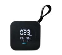Détecteur Pm2.5 - Mini écran LED portable - Testeur d'humidité d'intérieur avec sangle de charge de type C - Analyseur de poussière multifonction pour aventures en plein air