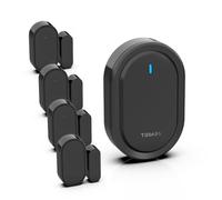 Détecteur sans Fil de Sonnette à Distance de 260 Pieds pour Portes et Fenêtres, 39 Sonneries, 1 Alarme de Sonnette avec 4 Capteurs de Porte à Paires, Système d'Alarme pour la Sécurité à la Maison