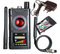 Détecteur scanner de microspies gsm via radio GPS voiture magnétique caméras espion via radio wifi SD carte kit complet de valise chargeur, manuel en italien (K18Special)