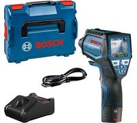 Détecteur thermique Bosch Professional GIS 1000 C avec batterie 12V 2,0Ah, carte Quickstart, cable USB, en L-Boxx - 0601083301