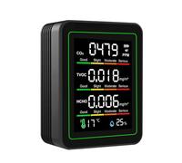 Détecteurs d'air multifonctions avec rétroéclairage LCD - Outil de moniteur d'air pour la maison et le bureau - Testeur de paramètres multiples