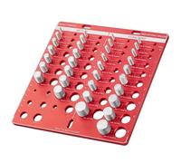 Détecteurs de taille d'écrou en aluminium avec 34 trous - Inspecteur permanent - Simple à utiliser pour une utilisation efficace en atelier - Mesure de la taille