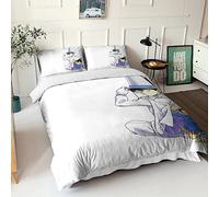 Détective Conan 3D Parure De Lit Parure De Lit en Microfibre De Housses De Couette Hypoallergénique 3 Pcs Ensemble De Housse De Couette avec Fermeture À Glissière Adultes Double(200x200cm)