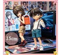 Detective Conan - Ensemble de figurines Chibi Conan Edogawa et Ai Haibara, modèle de collection en PVC d'anime, jouet en PVC articulé de 15 cm, cadeau Ai Haibara