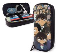 Detective Conan Trousse À Crayons En Cuir Avec Fermeture Éclair Idéal Pour L'école, Le Travail Et Le Bureau