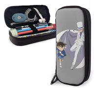 Detective Conan Trousse À Crayons En Cuir Pour Fournitures De Bureau, Boîte De Rangement Portable