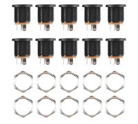 detee 10 Pcs Jack de DC Prise d'alimentation de Panneau Monte de 17.9x13.8mm