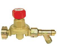 Détendeur Variable de 2 à 4 bar avec Manomètre et Sécurité, Sortie 3/8e Gauche - Accessoire pour Fer à Souder - Lampe à Souder - Fer de Couvreur - Chalumeau d'Étanchéité - Pièces de Rechange - EXPRESS