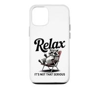 Détendez-Vous, ce n'est Pas Une si Grave Ambiance de Raton Laveur Coque pour iPhone 12/12 Pro