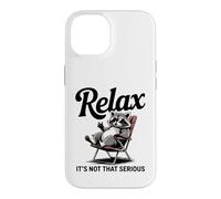Détendez-Vous, ce n'est Pas Une si Grave Ambiance de Raton Laveur Coque pour iPhone 14