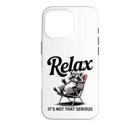 Détendez-Vous, ce n'est Pas Une si Grave Ambiance de Raton Laveur Coque pour iPhone 16 Pro