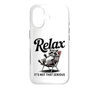 Détendez-Vous, ce n'est Pas Une si Grave Ambiance de Raton Laveur Coque pour iPhone 17