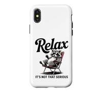 Détendez-Vous, ce n'est Pas Une si Grave Ambiance de Raton Laveur Coque pour iPhone X/XS