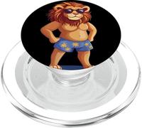 Détendez-vous et détendez-vous avec ce costume de lion de plage de vacances PopSockets PopGrip pour MagSafe